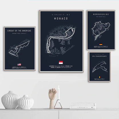 F1 Track Wall Art