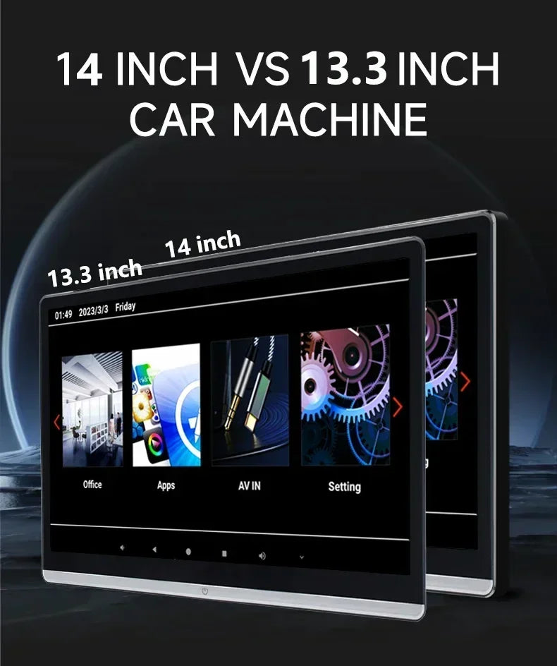 13.3/14" Car Headrest Monitor