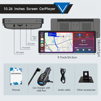 Universal 10.26” Wireless Carplay Screen