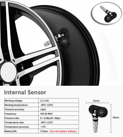 Solar Power Car Tire Pressure Monitor System