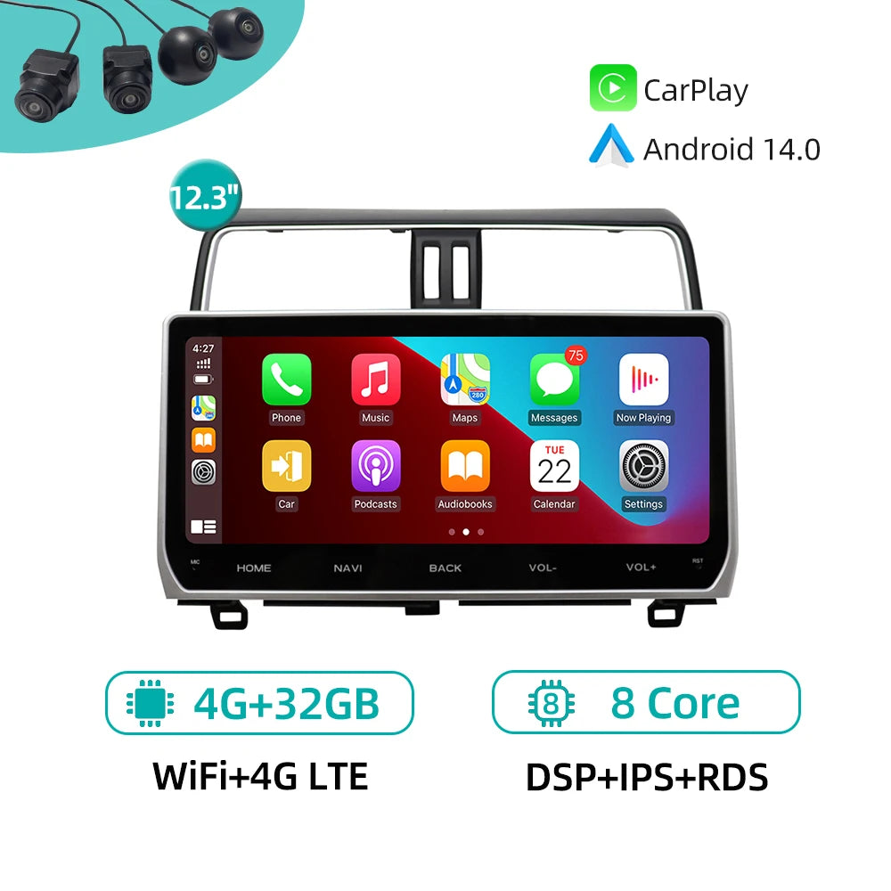 Multimedia Screen For Toyota Land Cruiser Prado 150