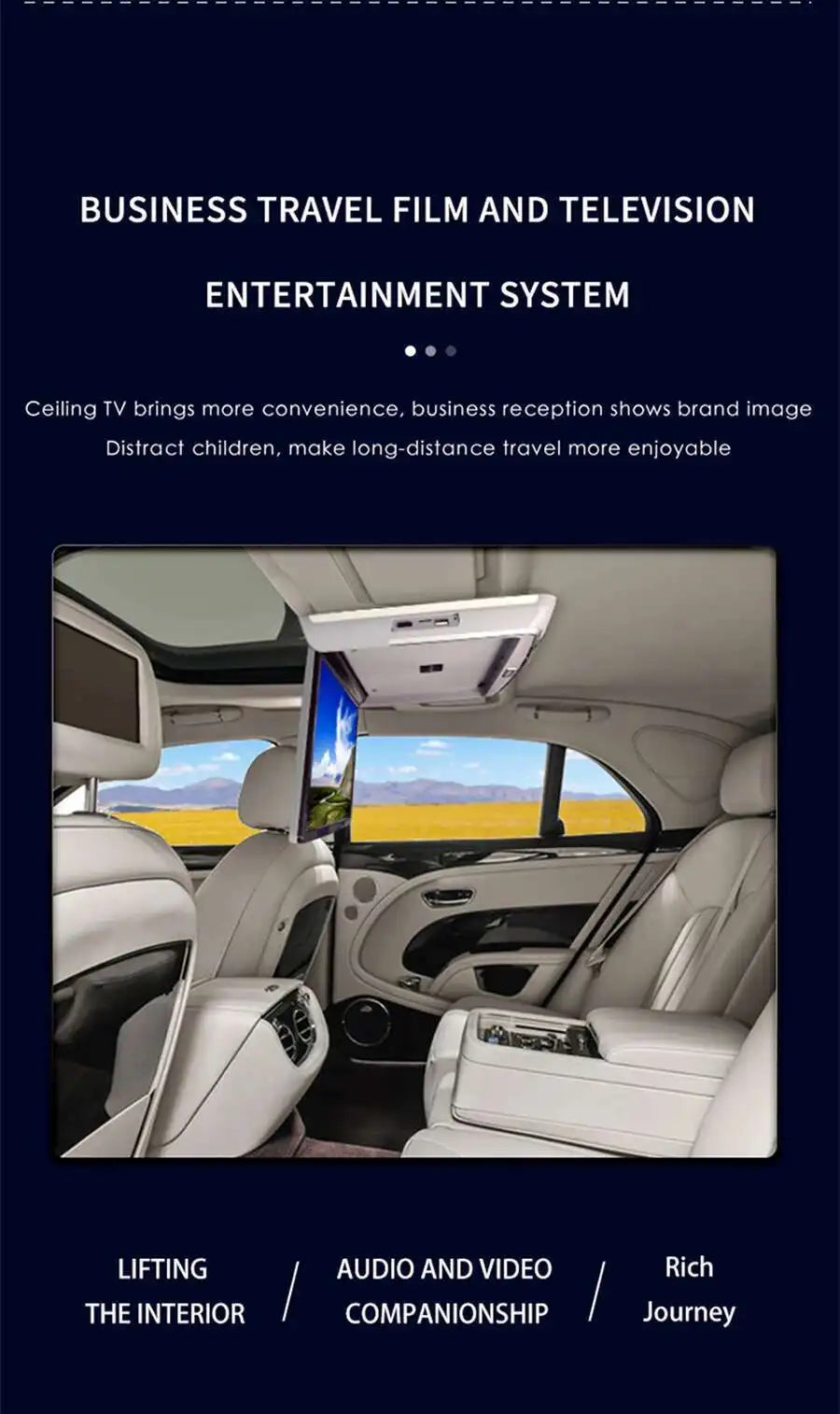 Touchscreen Car Roof Ceiling Monitor