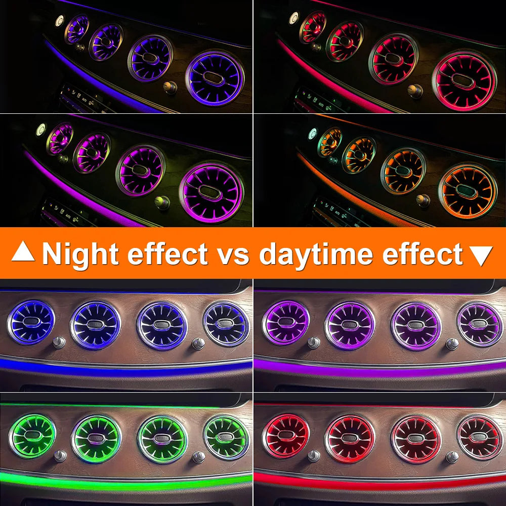 64 Colors LED Air Vents For Mercedes Benz E-Class W213