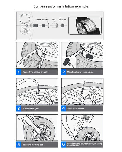 Solar Power Car Tire Pressure Monitor System