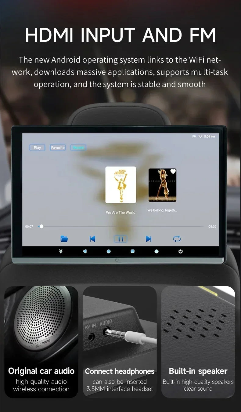 13.3/14" Car Headrest Monitor