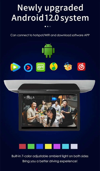 Touchscreen Car Roof Ceiling Monitor