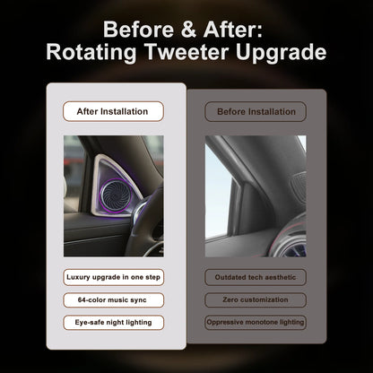 64 Colors 4D Rotating Tweeter Speaker For Mercedes-Benz