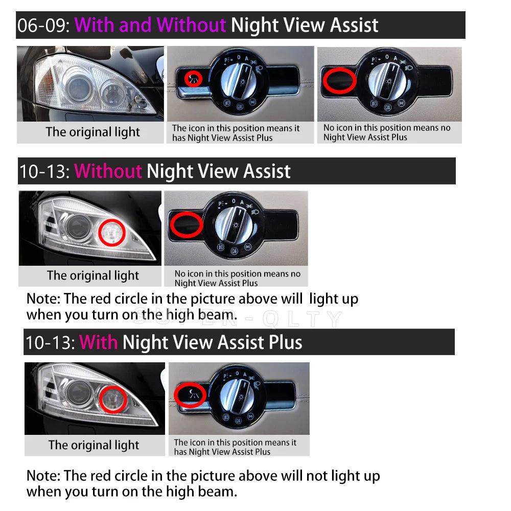 Mercedes-Benz S-Class W221 Maybach-Style Headlights