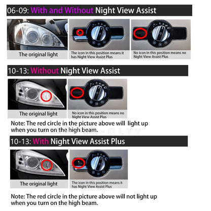 Mercedes-Benz S-Class W221 Maybach-Style Headlights