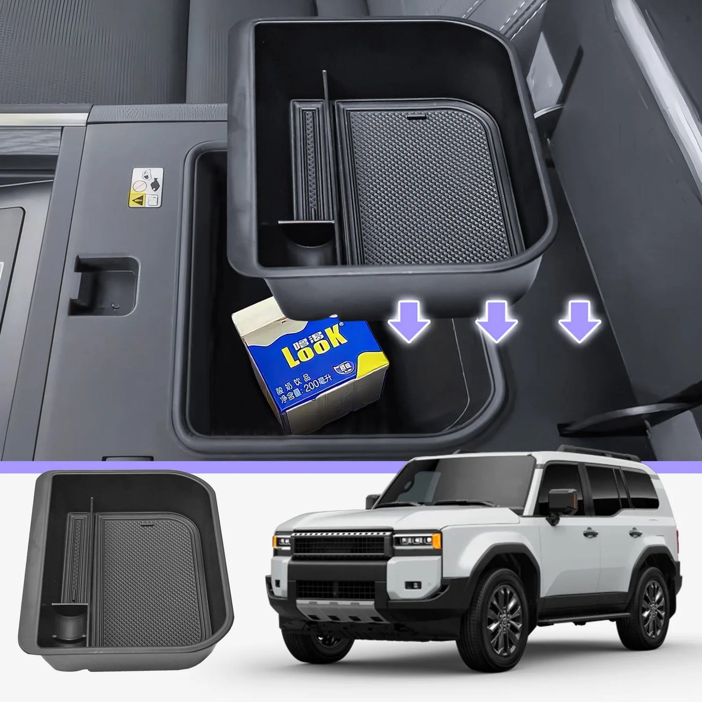 Armrest Storage Cool Box for Toyota Land Cruiser Prado 250