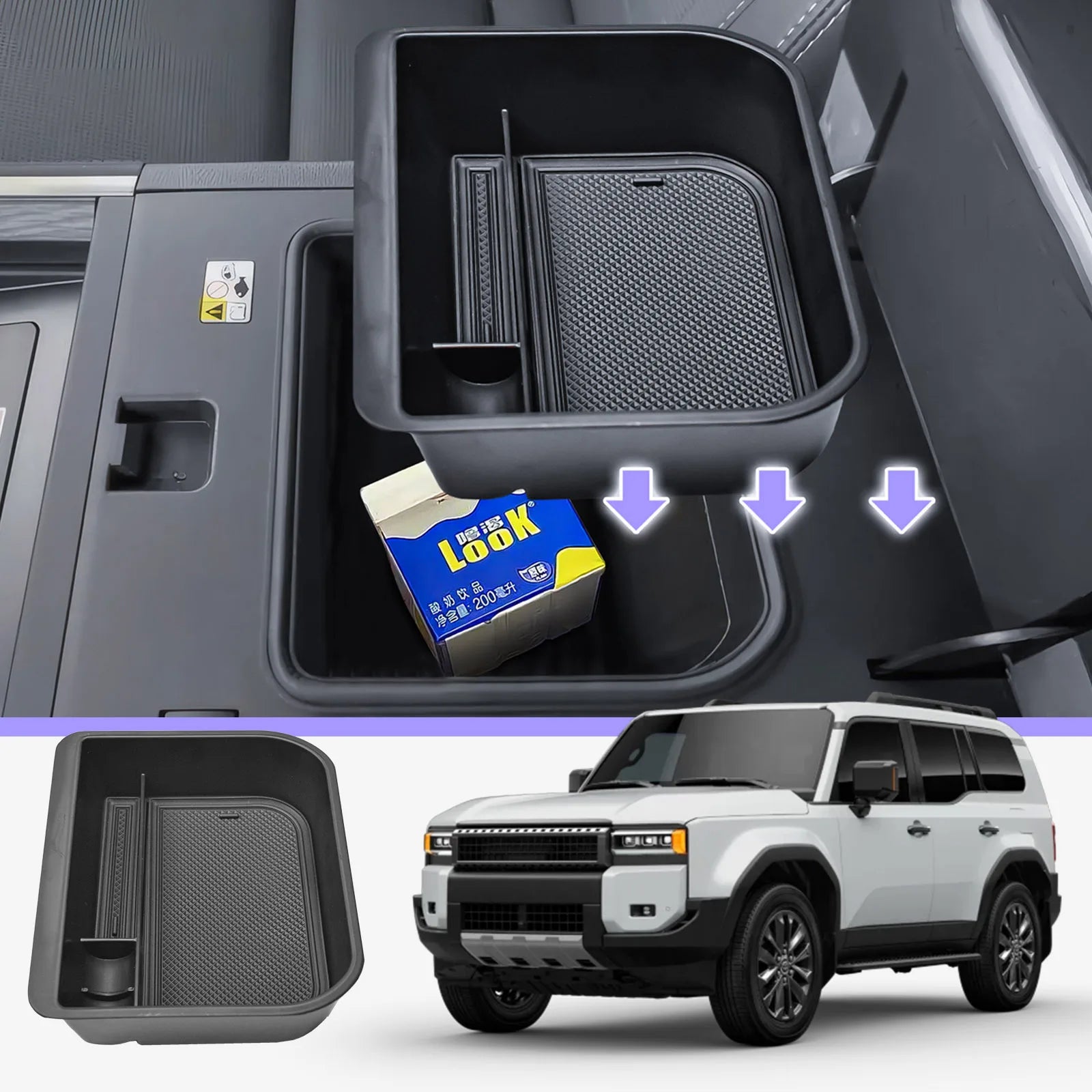 Armrest Storage Cool Box for Toyota Land Cruiser Prado 250