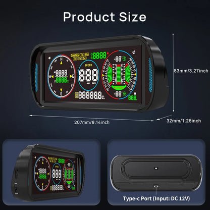 Off Road LCD HUD Display