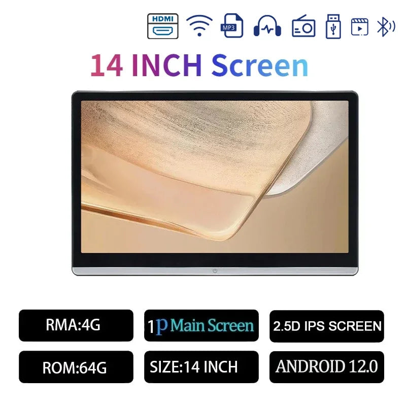 13.3/14" Car Headrest Monitor