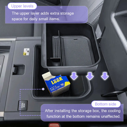 Armrest Storage Cool Box for Toyota Land Cruiser Prado 250
