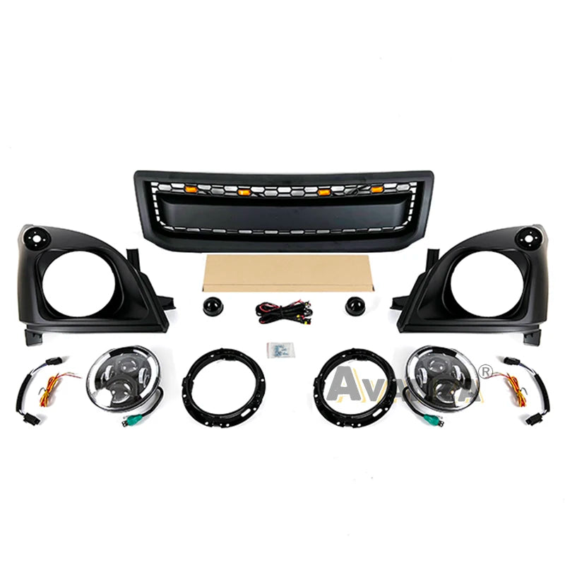 Front Grille & Headlights For Toyota Land Cruiser Prado LC120