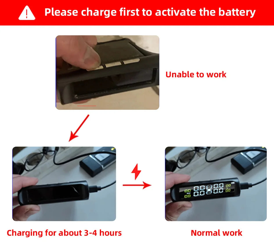 Solar Power Car Tire Pressure Monitor System